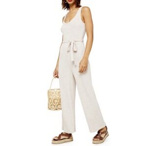 Topshop Ribbed Slouch Sleeveless Jumpsuit Size 2 Soft Comfy Resort‎ Wear